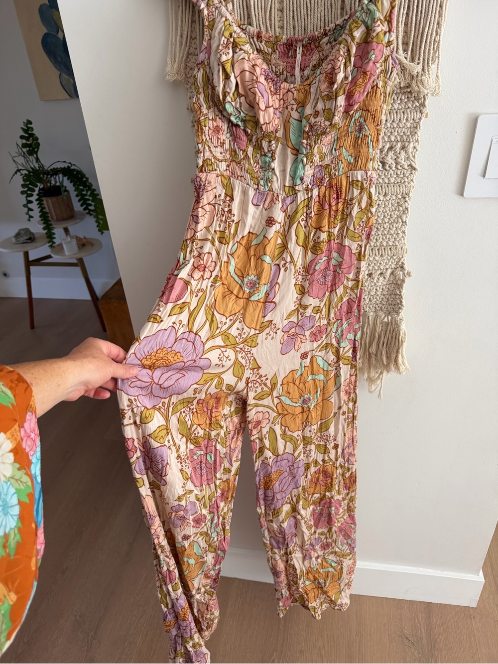 Free People Rolling Hills Floral Wide-Leg Jumpsuit - Picture 7 of 9